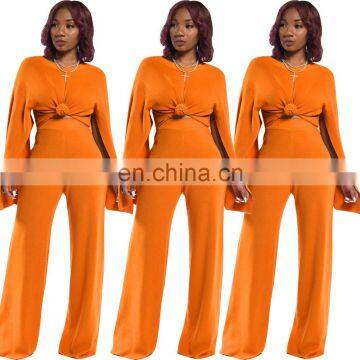 Plus Size Women Clothing 2 Piece Long Sleeve Top Loose Pant Outfit Two Piece Set photo-3