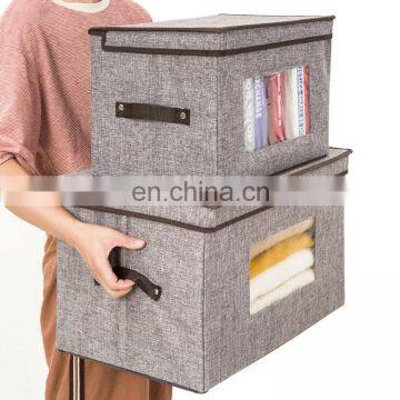 Classic square green organizer foldable storage box simple type clothes storage boxes