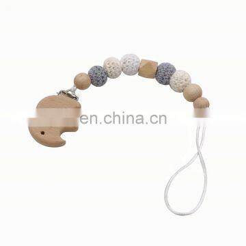 Wholesale Beach Wooden Baby Toy Beech Pacifier Clip photo-6