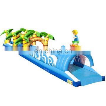 Beach Jungle Boy Water Slip and Slides Backyard Inflatable Lane Slip Slide With Pool