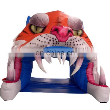 Customized Interesting Inflatable Tiger Shape Passageway Advertising Inflatable Arch For Sale