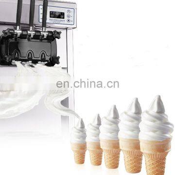 Three flavor soft ice cream machine soft serve ice cream machine