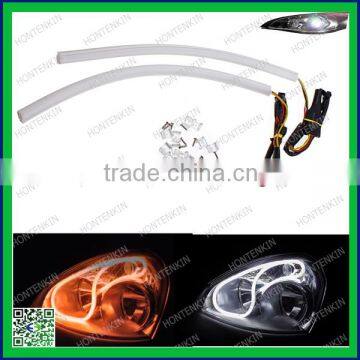 85cm new dual color white-amber switchback headlight led strip drl daytime light