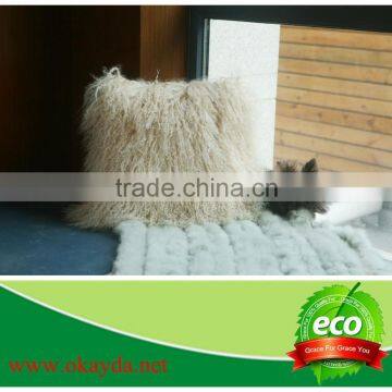 Hot Wholesale Tibetan Mongolian Lamb Fur 45x45cm Sheepskin Pillow