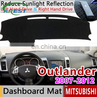 for Mitsubishi Outlander 2007 2008 2009 2010 2011 2012 2nd Gen Anti-Slip Mat Dashboard Cover Carpet Sunshade Dashmat Accessories