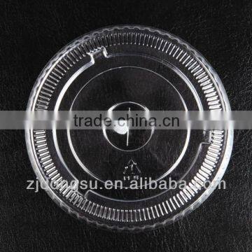 PET plastic lid,disposable flat plastic lid ,straw used lids