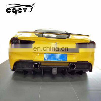 Beautiful Carbon Fiber Material Body Kit for Ferrari 488 GTB in Novitec Style Front Lip Rear Lip Side Skirts Fender Wing Spoiler photo-3
