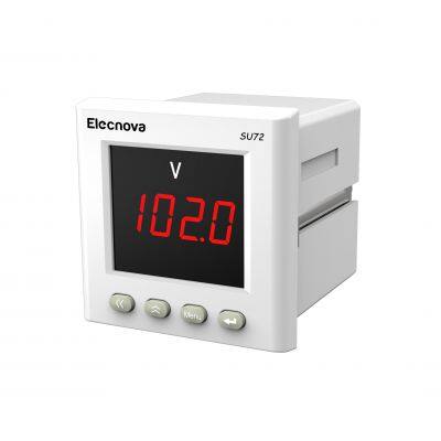 SU72 72*72mm single phase digital LED panel ac volt meter