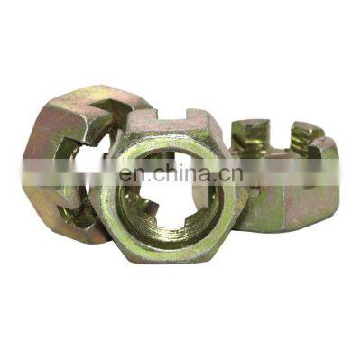 DIN935 M24 Carbon Steel Roasting Galvanized High Quality Hexagon Slotted Nuts Hex slotted nuts