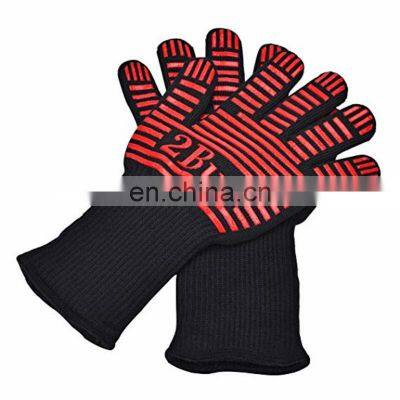 High temperature resistance Glove BBQ grill glove barbecue Fire Protection Heat Resistant Glove For Cooking Baking Oven