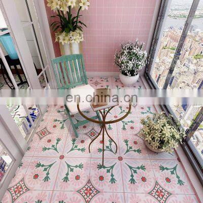 Pink kitchen bathroom balcony non-slip wear-resistant parquet floor tiles