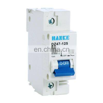 NC-100H 63A-125A 1P AC 50Hz/60Hz 230V 400V white MCB miniature circuit breaker