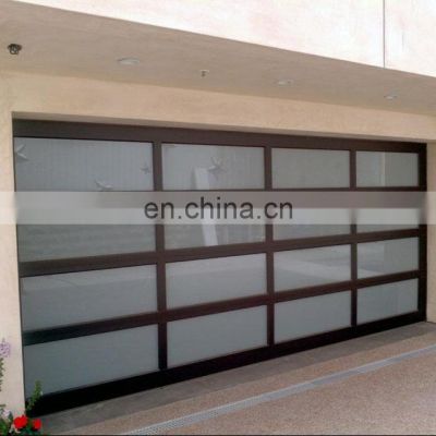 aluminum golf  car garage door car parking clear glass sectional door