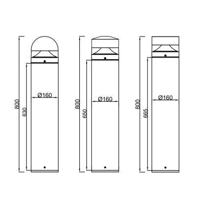 PC Injection Mold Led Bollard Light photo-4