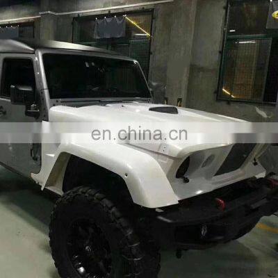4x4 Fiberglass Body Kits for Jeep Wrangler JK Auto Parts Retro Hood Grille Fender for Wrangler