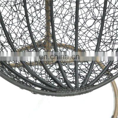 Indoor & Outdoor FurnitureStandalone PE Rattan Wicker Metal Hanging Egg Chair Hammock Swing Chair Gardern Furniture photo-5