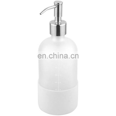 Factory Outlet 250ml Round Hotel Foaming Shampoo 500 Ml 14 Oz Glass Bottle For Dishwashing Liquid