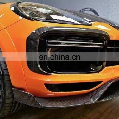 Runde Dry Carbon Fiber For Porsche Cayenne Coupe Upgrade Mansory Style Body Kit Front Lip Rear Lip Side Skirts Top Spoiler photo-3