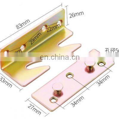Zinc Plating Connector Bracket Bed Frame Brackets Connector Bed Sofa Hardware Sofa Hinge photo-2