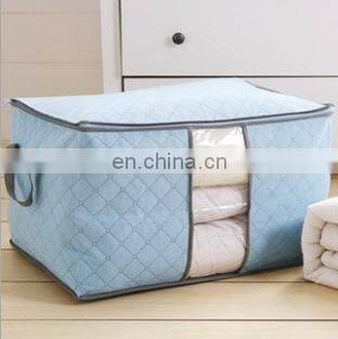 Wholesale Non-woven Large Capacity Portable Quilt Finishing Storage Boxes & Bins Clothing Luggage Bags With Handles