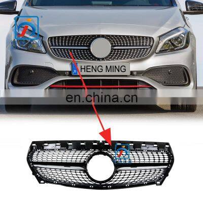 Black Fashion Diamond Grille Front Diamond Grill for A Class W176