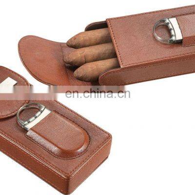 Cigars Accessories Stainless Steel Double Finger Cigar Cutter Knife Smoking Tools Cigars Case photo-2