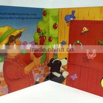 FDT customized cheap and lovely kids educational board book with electronic sound module