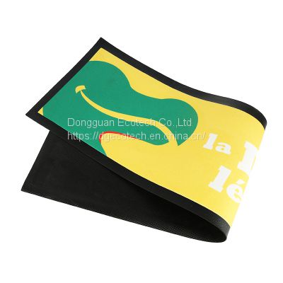 custom brand printing nitrile rubber promotion gift bar runner bar mat beer bar counter mat beer drinks beverage bar runner