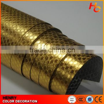 Guangzhou manufacturer embossed metallized plastic gift wrap PVC film