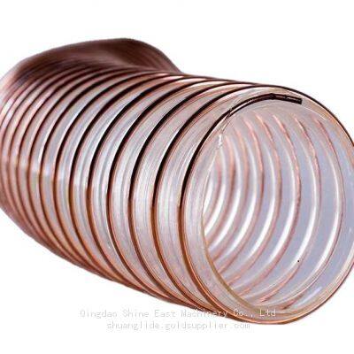 SHINE EAST Helix Steel Wire Reinforced TPU Thermoplastic Polyurethane Air Duct Tube Hose Pipe Extruder Machine photo-4