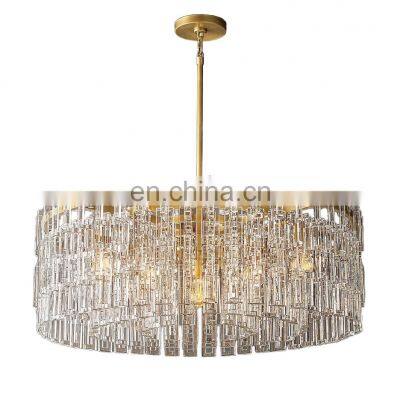 Marignan Crystal Round Industrial Chandelier  For Living Room Hotel Ceiling Crystal Home Decor Lighting Metal Hang Lamps