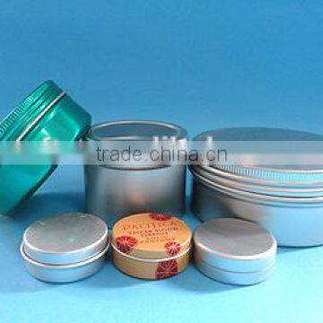 Empty cosmetic aluminum screa jar wholesale,cheap aluminum jar container