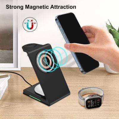 Mobile Accessories New Arrivals 15W Fast Charging Strong Magnet Magnetic Wireless Phone Charger For IPhone photo-2