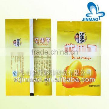 Food grade plastic packaging bags for dried mango