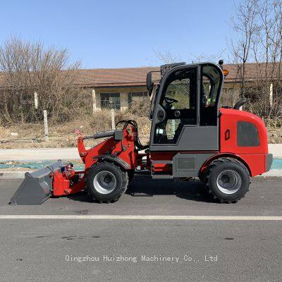 Earthmoving Mini Front End HZM811 Loader with Cabin 1t Mini Wheel Loader Articulated Front Loader