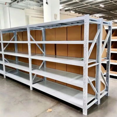 Étagère de stockage de moyenne capacité verticale avec des trous en forme de papillon pour entrepôt