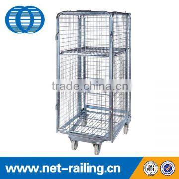 Foldable Metal Security Hotel Housekeeping Maid Cart Trolley