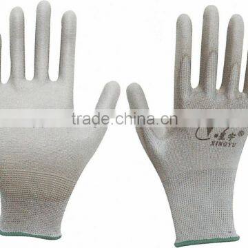 13 gauge polyester pu coated gloves