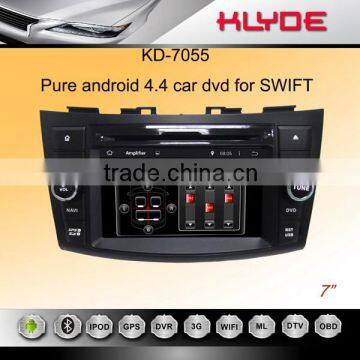 7inch pure android 4.4.4 multi-touch screen car dvd with gps navigation for SWIFT