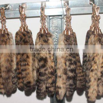 Factory Direct Genuine Fox Tail Keychain Fur Tassel Women Bags Accessories