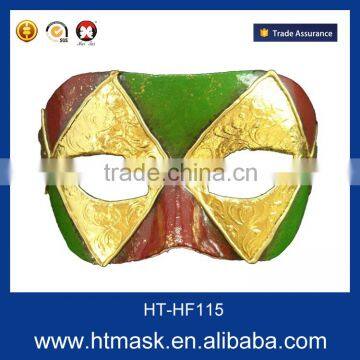 Golden Half Face Mask for Masquerade Carnival Mask, PVC Mask