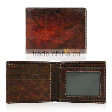 Minandio 2016 Wholesale Classic business slim genuine leather men wallet for young man