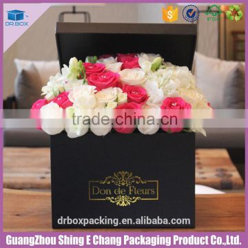 Size customized matt cardboard printed luxury flower box,rose hat box