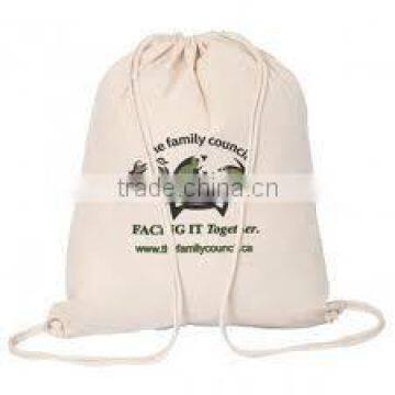 Yellow Cotton Drawstring Bag photo-6