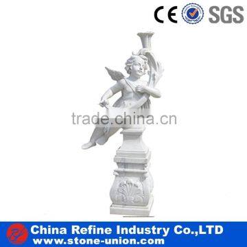 Beautiful white marble kids statues for sale