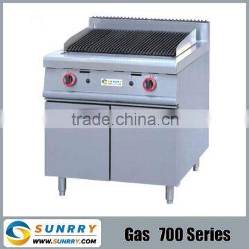 Gas lava rock grill with cabinet for sale and used (SY-GL700B)