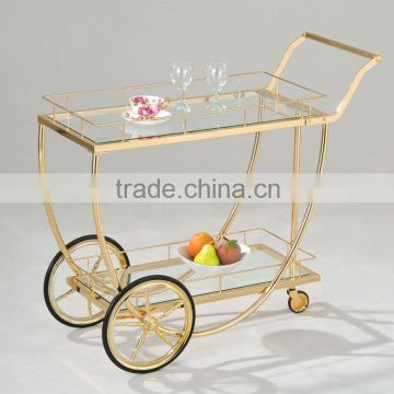 Serving Cart/ Golden Serving Trolley