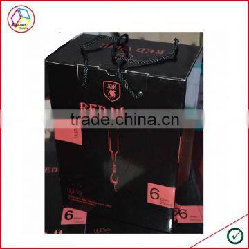 High Quality 6 Bottle Wine Cardboard Bottle Carrier