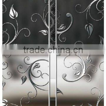 home decorative glass door/glass sliding door/TJ/BD-bath flower