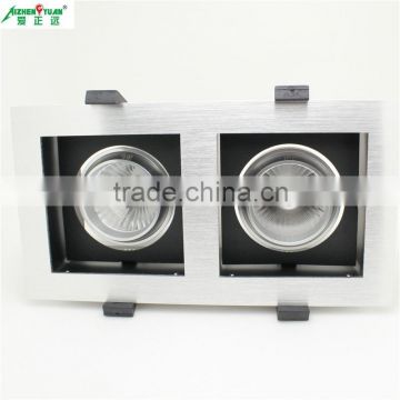 20w adjustable recessed cob led grille light downlight square 2*10w two heads grille downlight